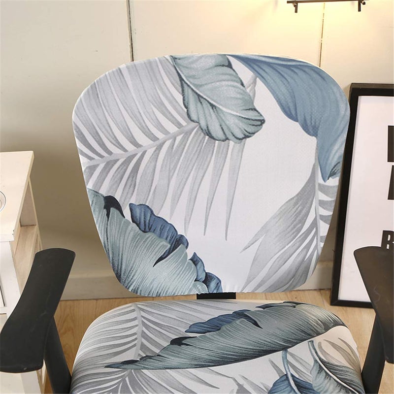 Jinzio Computer Office Chair Cover - Split Protective & Stretchable Cloth Polyester Universal Desk Task Chair Chair Covers Stretch Rotating Chair Slipcover, Strong Blue - Image 2